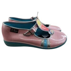 Hot Chocolate Design Shoes Women 9 (39) Pink Sparkle Mary Janes Ice Cream Kawaii